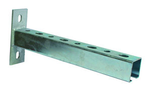 420mm Length Zinc Plated Unbraced Cantilever <b>Brackets</b> Wall Plate Welded on 27x18x1.2mm C Shape Profile for Simplify Fixing - Product Image 2