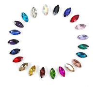 Diamantes de imitación en forma de ojo de caballo con diamantes de imitación en forma de D utilizados para coser vestidos de alta gama y bodas