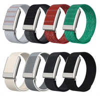 Correa de nailon personalizada con velcro, color negro grisáceo, con logotipo para Whoop 5.0 MG