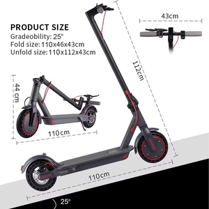 Foldable Aluminum Scooter Intelligent APP Control 36V 350W Rear <b>Hub</b> Motor LED Powerful Front Waterproof LCD - Product Image 3