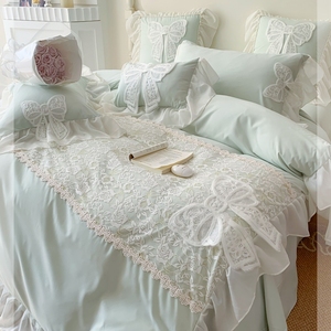 Neue Bettlaken Set Bett bezug Kissen bezüge Schmetterling Fee Spitze Feuchtigkeit Atmungsaktive Tröster Sets Bettwäsche Quilts Hohe Qualität - Product Image 3