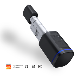 Cerradura Inteligente sin Llave Tuya, Cerradura de Puerta con Huella Dactilar, Color Negro, Grado C, para Puertas de Acero, Madera, Aluminio y Acero Inoxidable - Product Image 1