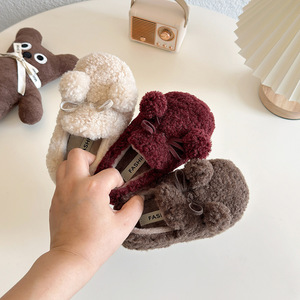 Bonito adorno <span class=keywords><strong>de</strong></span> bola <span class=keywords><strong>para</strong></span> niñas pequeñas, zapatos planos <span class=keywords><strong>de</strong></span> <span class=keywords><strong>Ballet</strong></span> <span class=keywords><strong>de</strong></span> piel cálida <span class=keywords><strong>de</strong></span> invierno <span class=keywords><strong>para</strong></span> niños pequeños, zapatos <span class=keywords><strong>de</strong></span> suela suave con lazo suave - Product Image 2