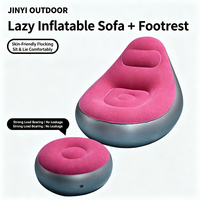 Sofá Inflable Plegable Moderno y Portátil, Otomana, Reposapiés, Sillón, Cama, Canapé