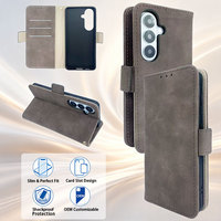 Étui portefeuille vintage en similicuir suédé mat avec fentes pour cartes et support rotatif à 360° °   Coque de protection antichoc pour iPhone 15-18 Pro Max