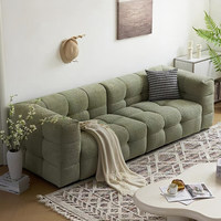Ensemble de canapés Chesterfield compressés sous vide, design carré Marshmallow italien sans cadre pour petits appartements et villas