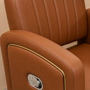Sillón de Barbería Reclinable con Bomba Hidráulica |   Función de apertura a 180 grados |   Base Resistente Dorada |   Silla de Barbería Ergonómica con Altura Ajustable - Product Image 4