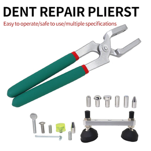 Kit de alicates para reparación de abolladuras sin pintura, extractor de abolladuras para carrocería de automóvil, extractor de puente con puntas de repuesto múltiples, herramienta para eliminar daños por granizo en automóviles - Product Image 2