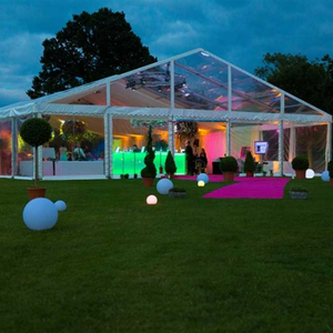 Tentes de réception transparentes et imperméables pour événements extérieurs, mariages, 10x30, 40x20, 30x50, 20x40, auvent en PVC écologique pour événements et salons professionnels - Product Image 2