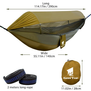 <span class=keywords><strong>Hamac</strong></span> parachute en nylon, lit-balançoire d'extérieur, facile à transporter, <span class=keywords><strong>avec</strong></span> <span class=keywords><strong>moustiquaire</strong></span> <span class=keywords><strong>et</strong></span> bâche, pour arbre - Product Image 3