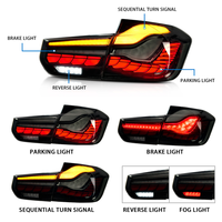 Feux arrière LED de type double écailles de dragon, lentille rouge, pour BMW F30 F35 F80, 2013-2018, nouveau modèle