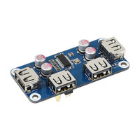 Carte d'extension d'interface USB 4 canaux Raspberry Pi 4B/3B+/Zero2W, module répartiteur/hub USB