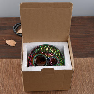 Incensario de cerámica minimalista de estilo europeo, plato de madera de Color arcoíris romántico, portavelas, palo de incienso Palo Santo - Product Image 4