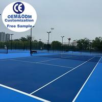 Revêtement de sol sportif en caoutchouc acrylique 3 mm pour extérieur, peinture humide, couche de finition en silicone PU, écologique, antidérapant, pour terrains de basketball et de pickleball