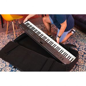 Échantillon gratuit, logo personnalisé, sac de clavier de piano rembourré de 12 mm, 88 touches, sac de clavier électronique personnalisé, sac à dos imperméable, sac en nylon - Product Image 3