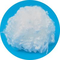 Matériel de fibre de polyester de particules d'aérogel de 3D * 64mm pour le remplissage pour le remplissage Spining non-tissé
