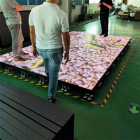 Bühnen-LED-Display Interaktiver Tanzboden-Fliese Holografischer 3D-Video-Bildschirm Tanz-Fliesenblock-Panel