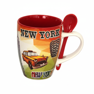 Diseño moderno NUEVA YORK Taza Cuchara 48PCS/CS Gres seguro/Cerámica para Cafe Smoothie New Baby Día del Padre Elección en stock - Product Image 4