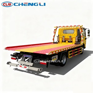 Dongfeng Huashen 4X2 One-Tow-Two Wrecker <b>Truck</b> <b>Flatbed</b> Heavy Duty Tow <b>Truck</b> for Road Rescue - Product Image 2