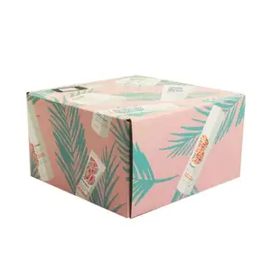 Caja de regalo de cosméticos personalizada, cajas de cartón para ropa, color rosa, para embalaje