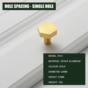 Poignée ronde simple en métal <span class=keywords><strong>doré</strong></span> moderne, pour commode, tiroir de cuisine, <span class=keywords><strong>meuble</strong></span> <span class=keywords><strong>TV</strong></span>, armoire - Product Image 2