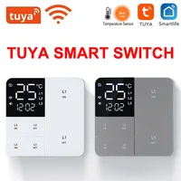 Commutateur intelligent WiFi Tuya avec affichage de la température et de l'humidité Contrôle vocal APP Télécommande électrique Compatible Android