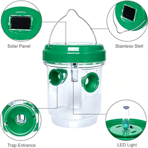 Trampa para <span class=keywords><strong>Avispas</strong></span> Solar LED Ecológica y No Tóxica, Trampa Reutilizable para Avispones para Jardín y Huerto - Product Image 6