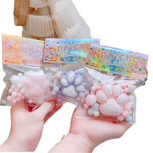 Funny Soft Plush <b>Cat</b> Paw Vent TPR <b>Squishy</b> Toy Stress Relief Fidget Squeeze Decompression Toys - Product Image 1