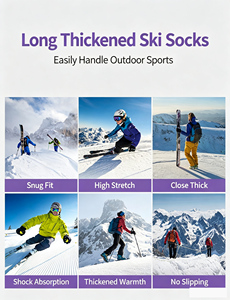 Calcetines de Esquí de Algodón Premium OEM y ODM al por Mayor, Calcetines de Snowboard Cálidos, Transpirables y Antideslizantes para Actividades al Aire Libre - Product Image 3