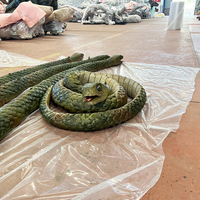 Serpiente Mamba Negra de Tamaño Real de Alta Simulación para Parque de Atracciones en Venta