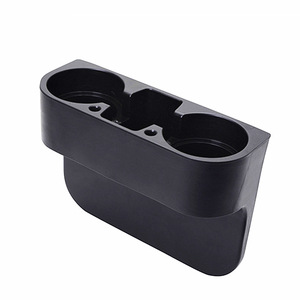 Portavasos multifuncional para coche, caja de almacenamiento grande 3 en 1 para asiento delantero, reposabrazos, plástico Universal, color negro - Product Image 4