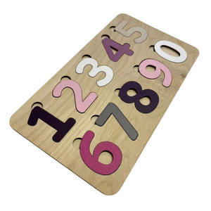 Jeu éducatif en bois de bouleau de qualité supérieure, puzzle de nombres Montessori pour les tout-petits de 3 ans et plus, jeu de société d'apprentissage pour enfants, modèle MOT-0016 - Product Image 1