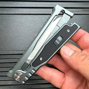 PN-5810 Camping tactique poche pliante D2 lame T6 aluminium avec poignée G10 physique mécanique ouverture couteau à gravité à vendre - Product Image 5