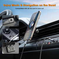Câble adaptateur audio Aux vers USB-C vers 3,5 mm avec gaine en PVC tressé pour voiture et ordinateur