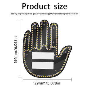 Yosovlamp nouveau <span class=keywords><strong>Rechargeable</strong></span> multi-fonctionnel voiture avertissement lampe doigt geste Anti-arrière fin paume lumière Golf Versa <span class=keywords><strong>Tucson</strong></span> - Product Image 3