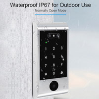 Système de contrôle d'accès par reconnaissance faciale - Contrôle TTLock, code QR, PIN, carte RFID, étanche, anti-vandalisme pour bureau/hôtel/appartement