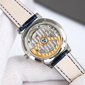 Reloj de Diseño para Mujer 2026, Correa de Cuero Azul, Caja con Moissanita, Esfera con Fase Lunar, Cristal de Zafiro, Reloj de Alta Gama Resistente al Agua - Product Image 5