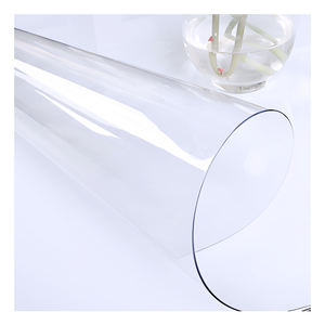 Rouleau de nappe en PVC sur mesure OEM, 16 pièces, motif floral, crocheté, en vinyle transparent avec support en tissu pour mariages - Product Image 6