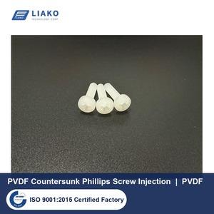 Tornillo Phillips Avellanado de PVDF Moldeado por Inyección - Resistente a Químicos y Rayos UV (-40 a 150 °C) para Salas Limpias - Product Image 1
