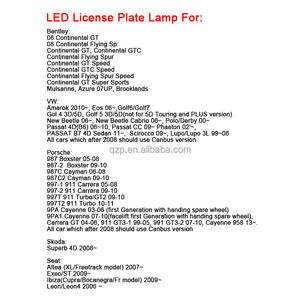 Top qualité vente 12V voiture accessoires LED plaque d'immatriculation numéro lampe pour <span class=keywords><strong>Porsche</strong></span> Boxster Cayman Carrera Turbo Cayenne 911 GT3 - Product Image 2