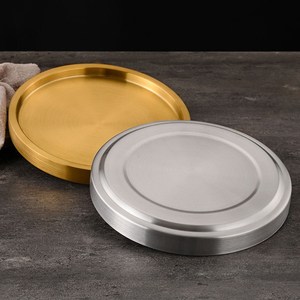 Assiettes rondes coréennes en acier inoxydable à double paroi, technique givrée, double isolation, qualité alimentaire, pour restaurants et banquets - Product Image 6