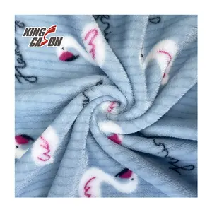 2023 Kingcason Good Quality Manufacturer Wholesale Two Side Brushed 180cm 240GSM Flannel Fabric For Clothes