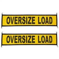 Drapeau de signalisation de sécurité jaune et noir imperméable en maille pour camion, plateau ou chargement surdimensionné, conforme aux normes DOT