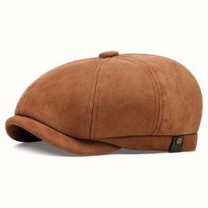 Nouveau chapeau béret rétro britannique printemps-automne pour hommes, chapeau de peintre artistique, chapeau décontracté en daim, chapeau de newsboy - Product Image 4