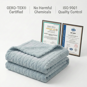 Industrial Strength 3D Jacquard Shu Velveteen Blanket High Wash Cycle Tested Hotel <b>Fleece</b> for Laundry Efficiency - Product Image 4