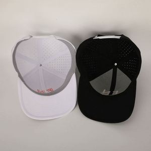Gorra Deportiva OEM de 6 Paneles Unisex 100% Poliéster con Cierre a Presión, Impermeable, con Orificios Perforados con Láser y Bordado 3D para Uso en Exteriores - Product Image 2