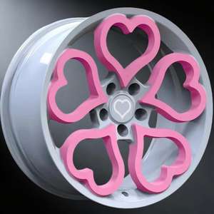 Jantes de voiture roses personnalisées en alliage forgé en forme de cœur pour <span class=keywords><strong>Mini</strong></span> <span class=keywords><strong>Cooper</strong></span> vw Beetle Audi A3 16 17 18 19 20 22 pouces 4 5 trous Pièce auto - Product Image 4