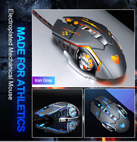 Souris de jeu V6 personnalisée très vendue, haute qualité, portable, mini USB, rétroéclairée LED, antidérapante, rechargeable, pour bureau, DPI 1600