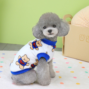 เสื้อกั๊กสุนัขลายสัตว์น่ารัก ผ้าฟลีซเนื้อนุ่ม อุ่นสบาย มีรูสำหรับคล้องสายจูง เสื้อผ้าสุนัขแบบไม่มีแขน สำหรับฤดูใบไม้ร่วงและฤดูหนาว - Product Image 6