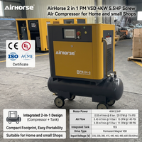 Compresseur d'air à vis monophasé 220V 0,4-1,8m³/min 16 bars pour machine de découpe laser CNC